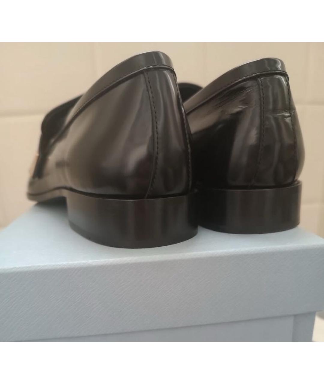 PRADA Черные кожаные лоферы, фото 3