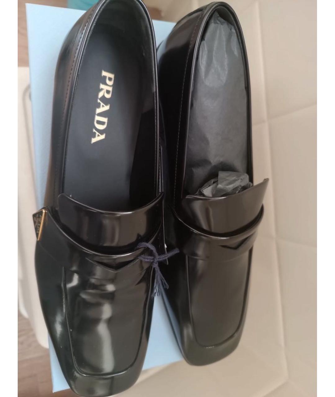PRADA Черные кожаные лоферы, фото 2