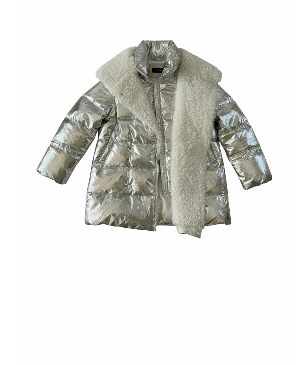YVES SALOMON Серебрянный полиэстеровый пуховик, фото 1