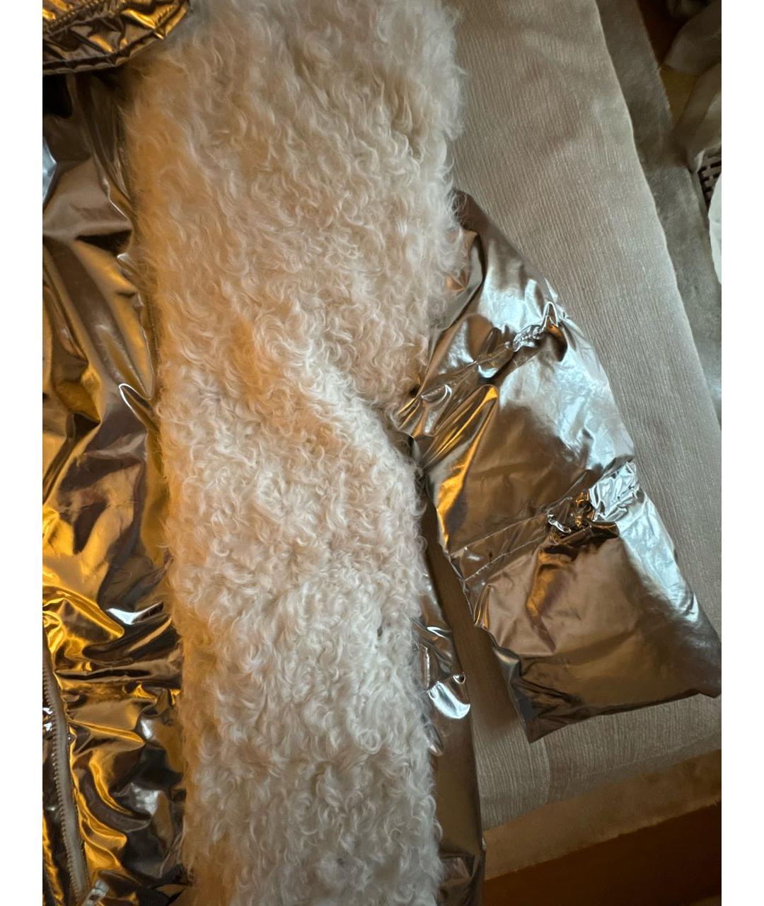 YVES SALOMON Серебрянный полиэстеровый пуховик, фото 6