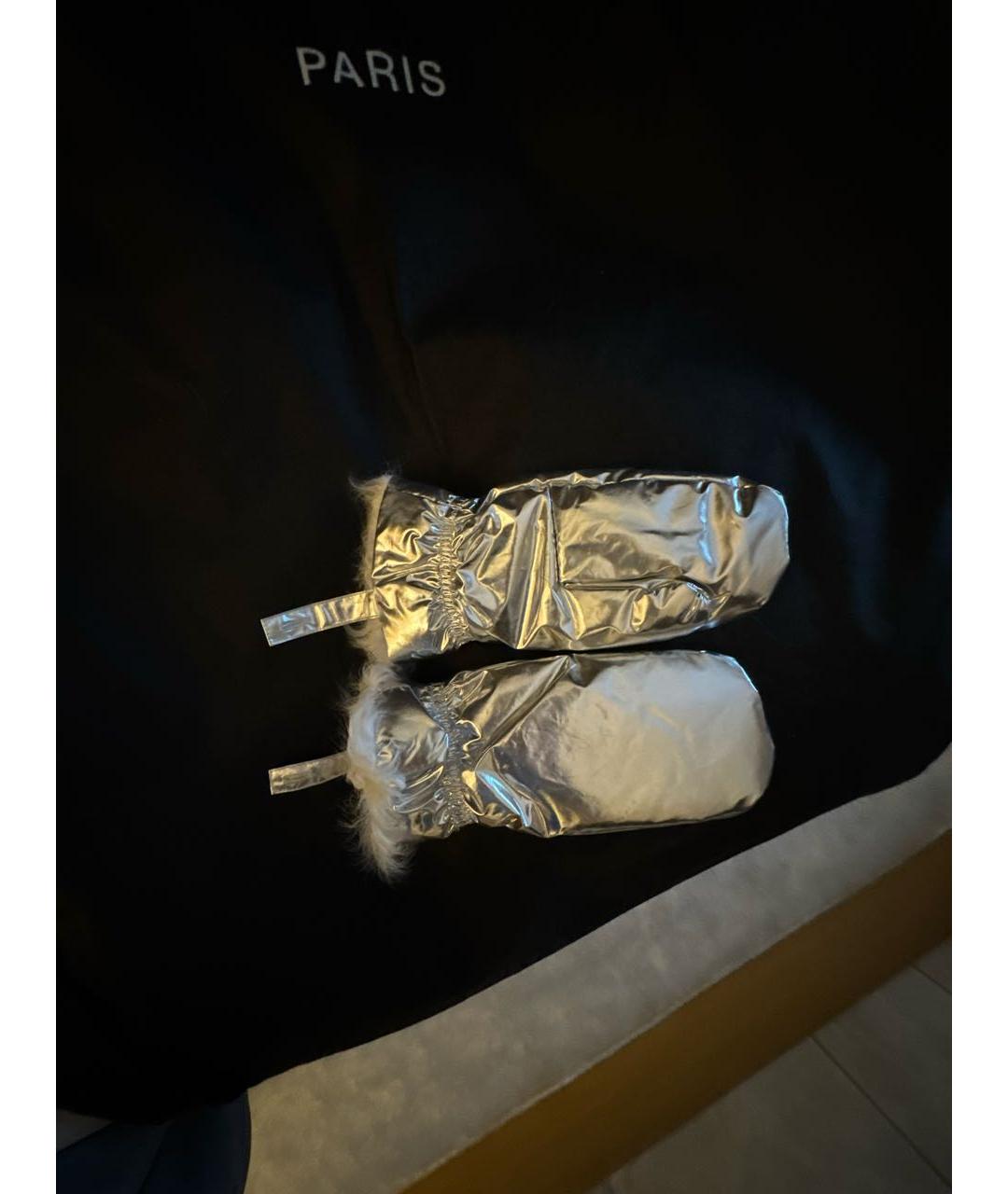 YVES SALOMON Серебрянный полиэстеровый пуховик, фото 8