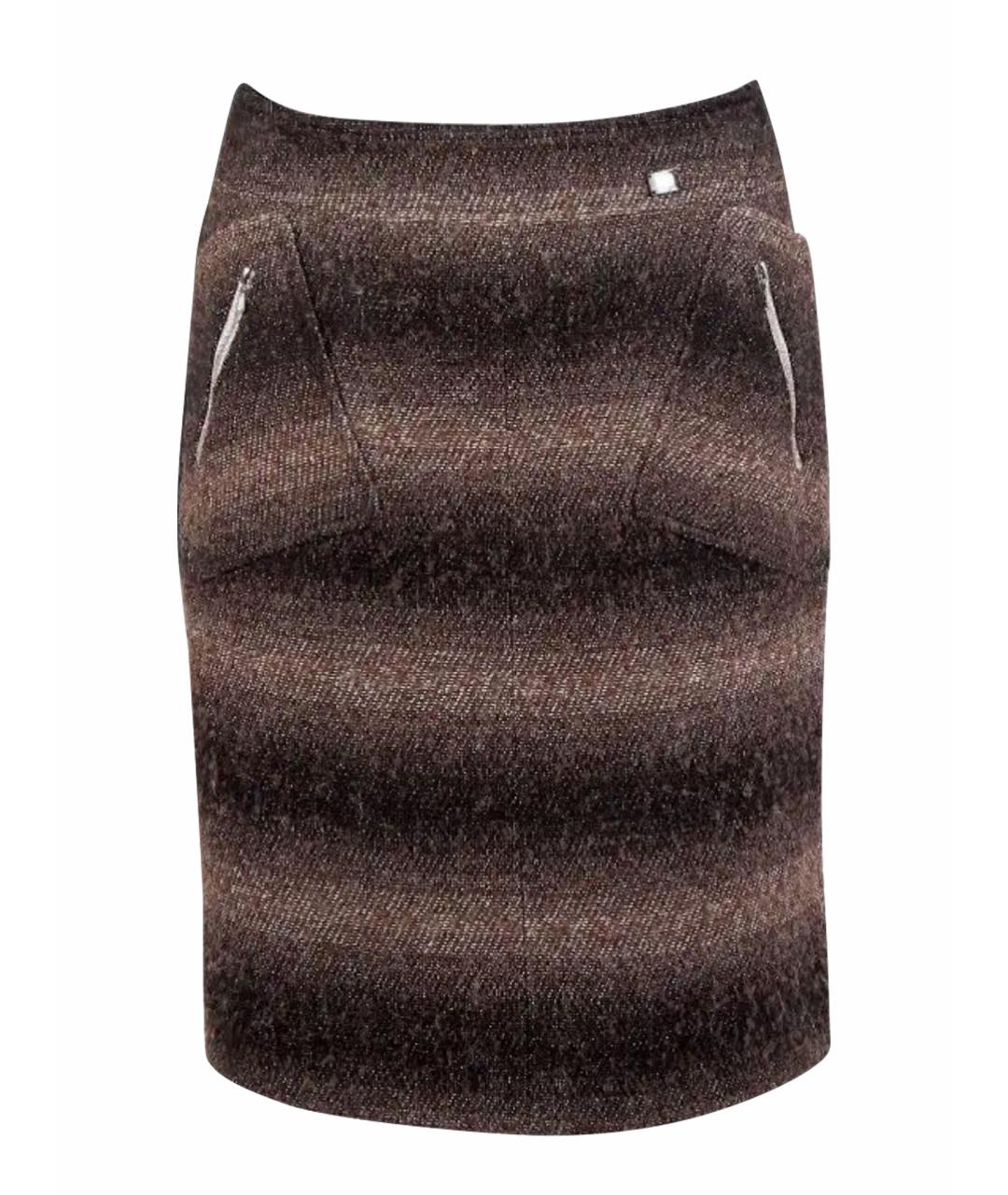 CHANEL Мульти твидовая юбка миди, фото 1