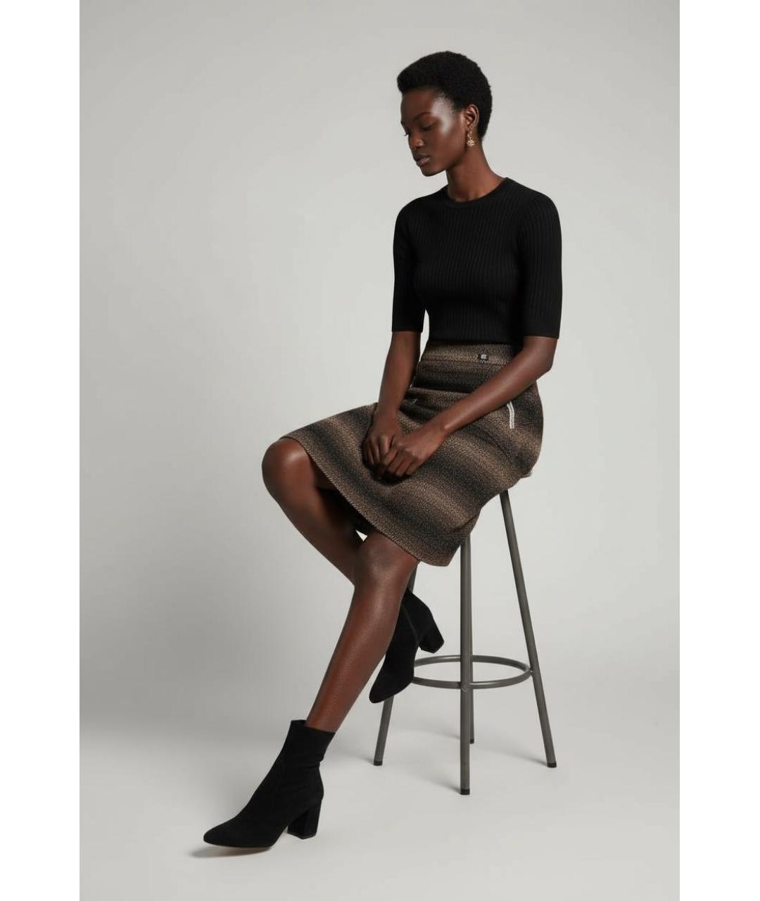 CHANEL Мульти твидовая юбка миди, фото 2