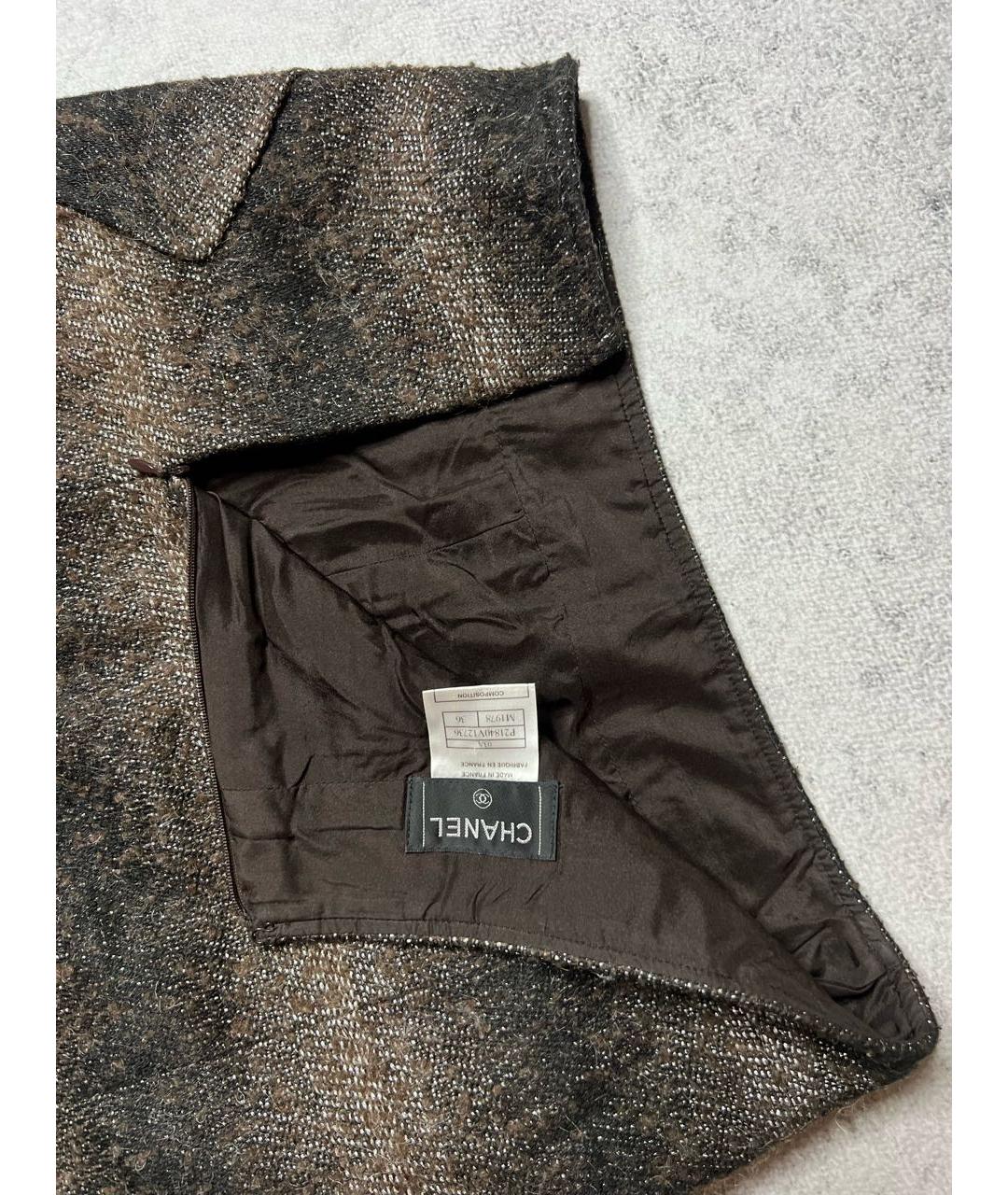 CHANEL Мульти твидовая юбка миди, фото 7