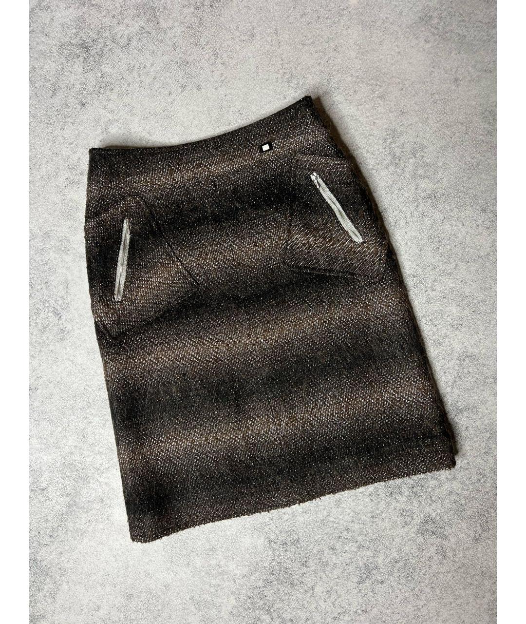 CHANEL Мульти твидовая юбка миди, фото 9