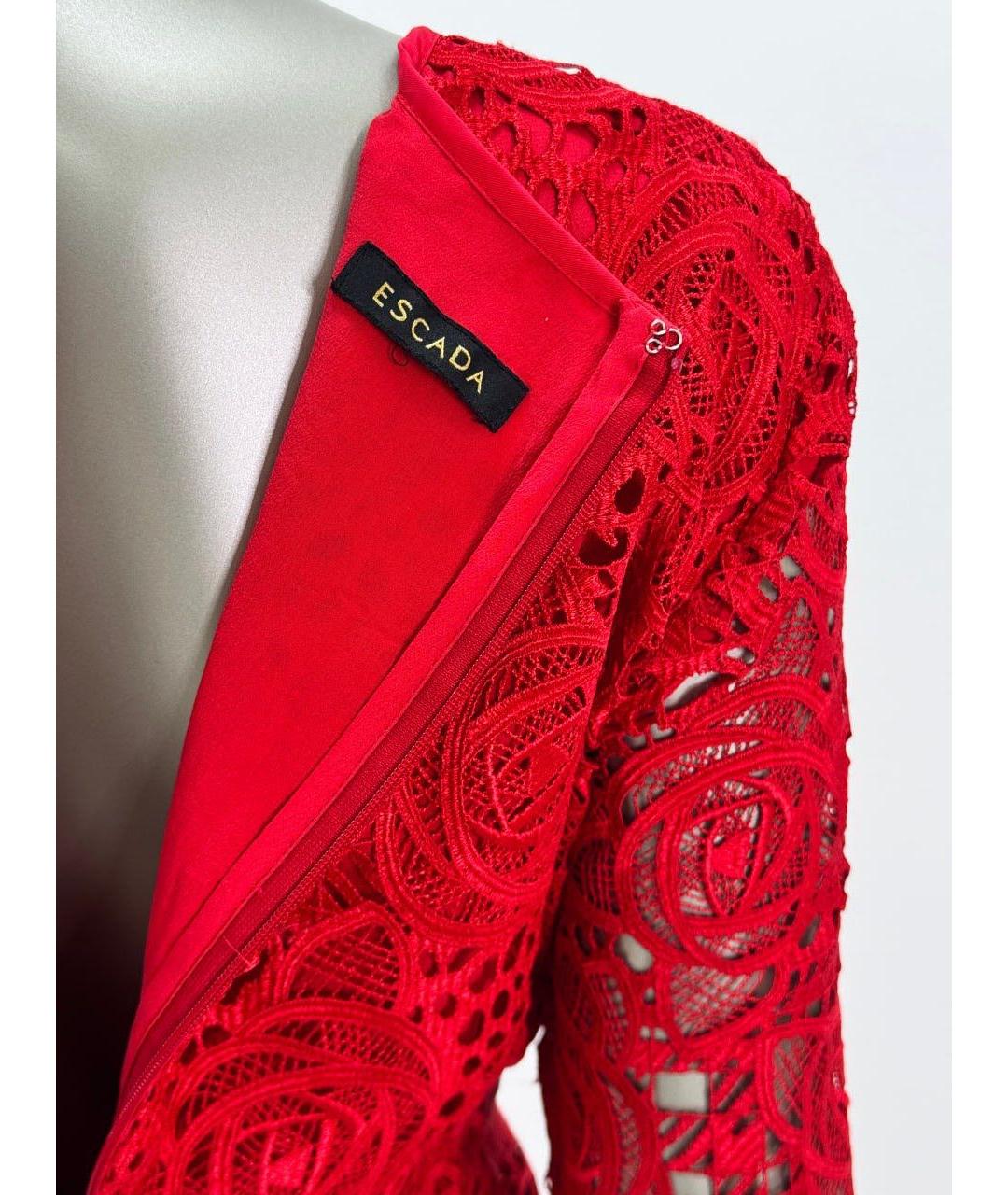 ESCADA Красное кружевное платье, фото 4