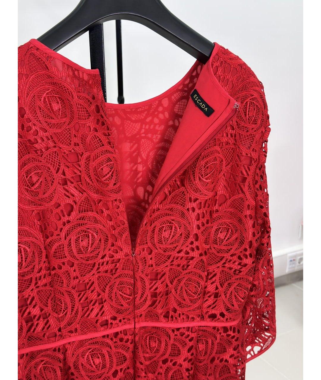ESCADA Красное кружевное платье, фото 7