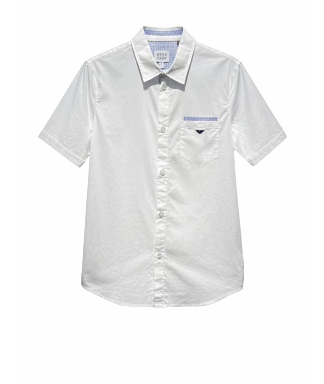 ARMANI JUNIOR Белая хлопковая детская рубашка, фото 1