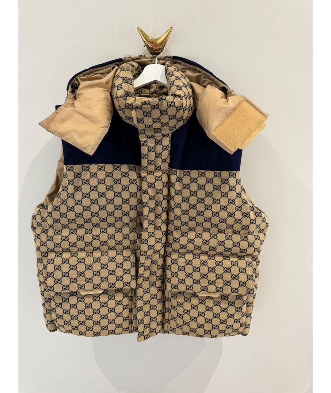 GUCCI Бежевый хлопковый жилет, фото 6