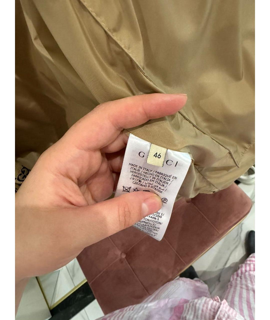 GUCCI Бежевый хлопковый жилет, фото 5