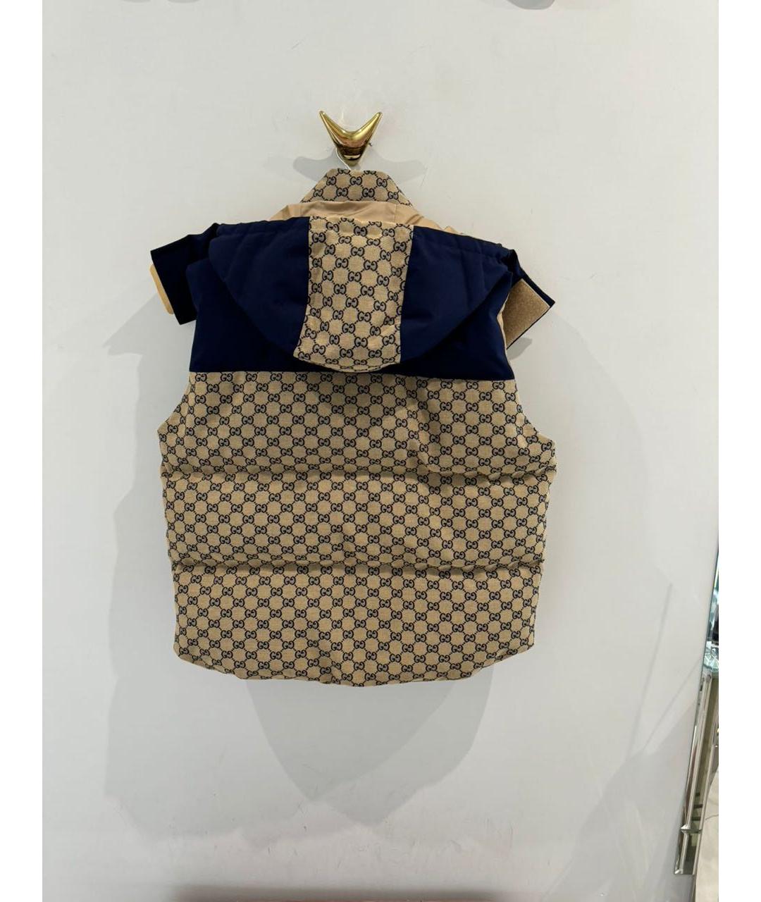 GUCCI Бежевый хлопковый жилет, фото 2