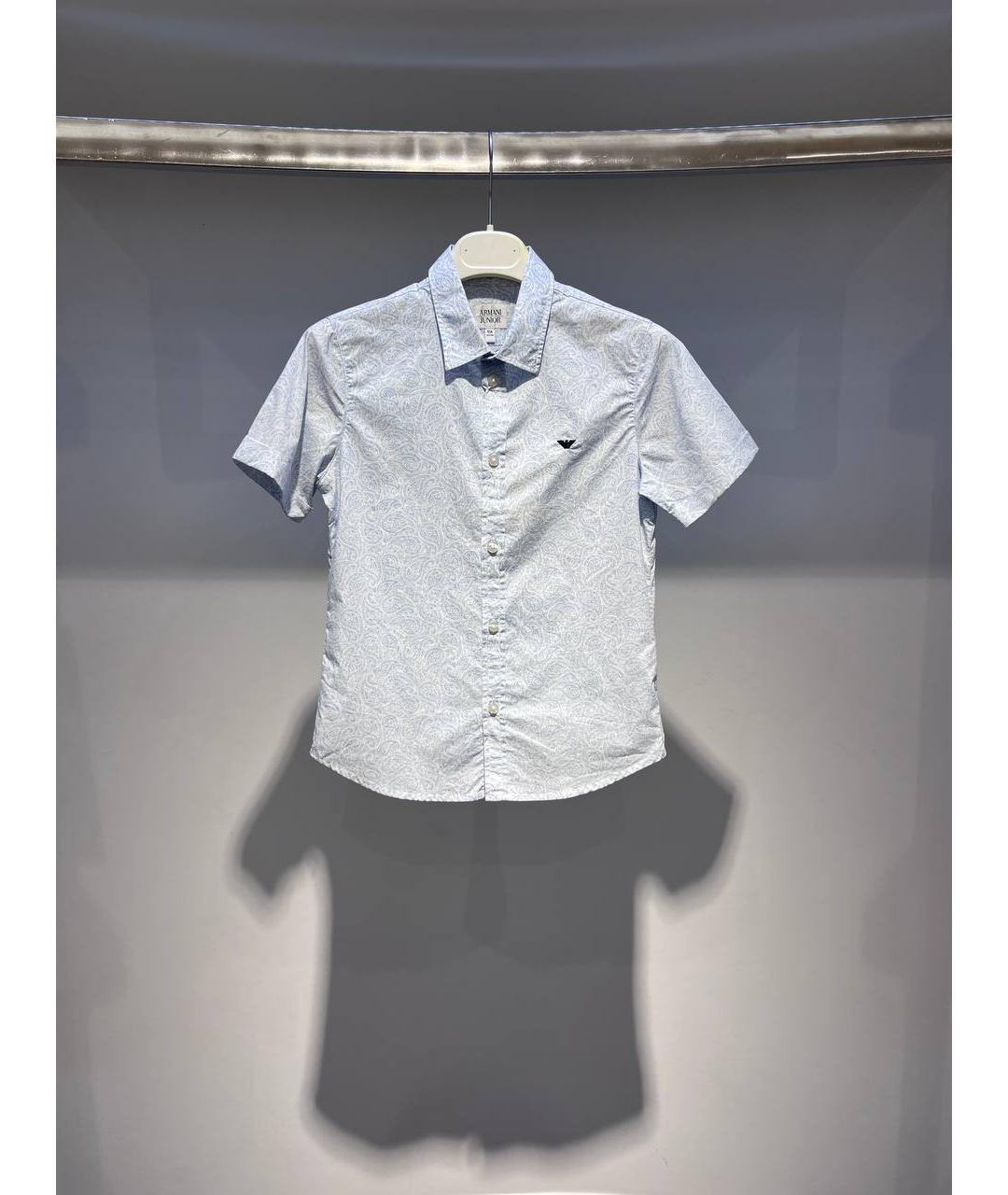 ARMANI JUNIOR Белая хлопковая детская рубашка, фото 4