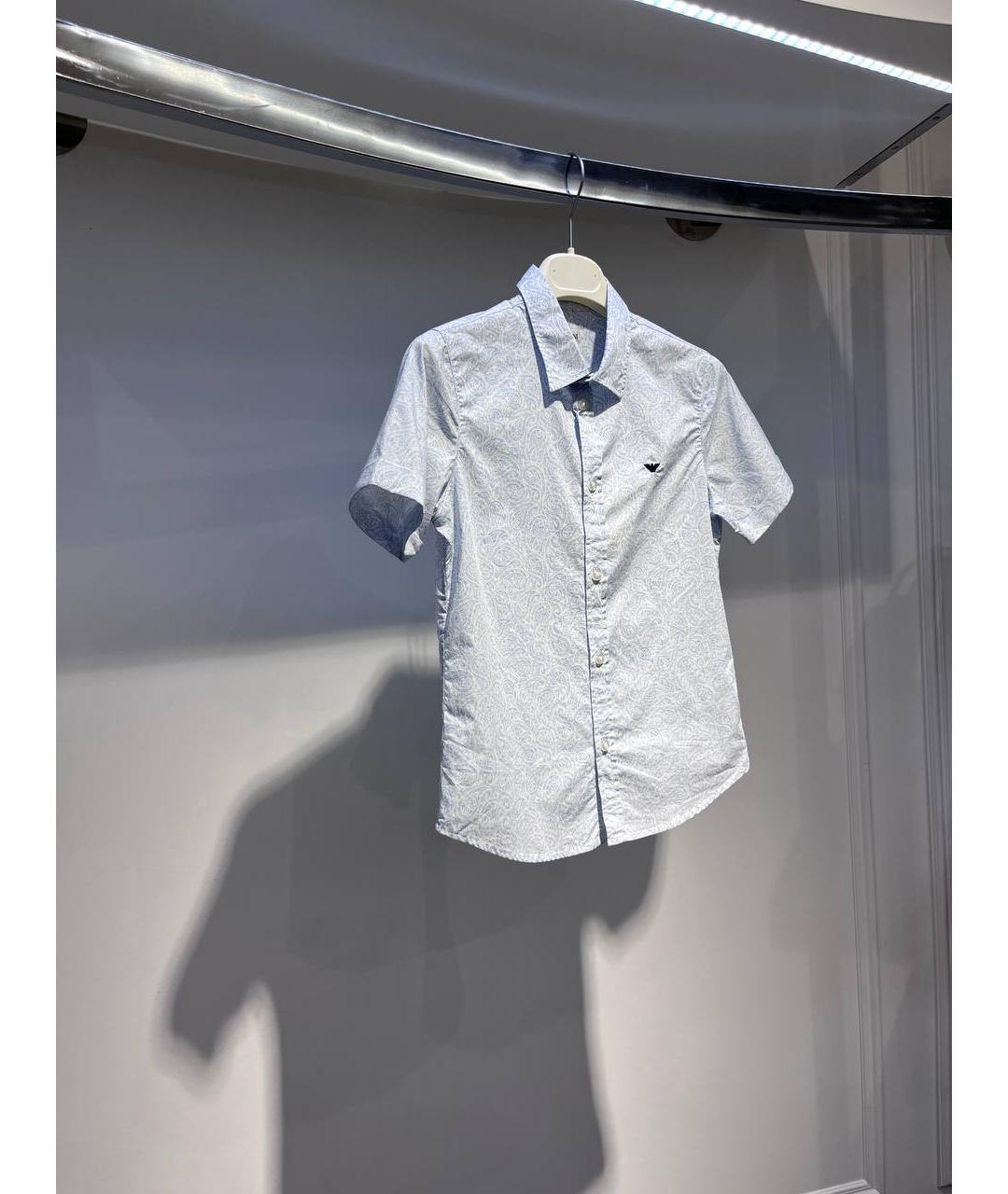 ARMANI JUNIOR Белая хлопковая детская рубашка, фото 2