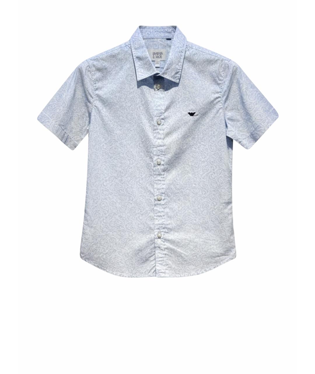 ARMANI JUNIOR Белая хлопковая детская рубашка, фото 1