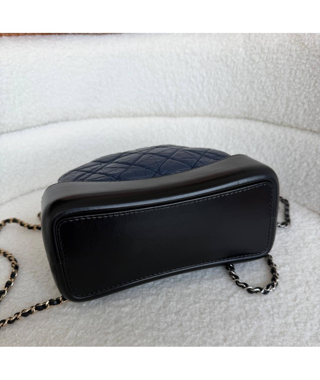 CHANEL Темно-синий кожаный рюкзак, фото 6
