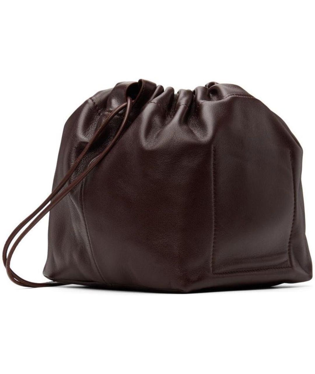 JIL SANDER Коричневая кожаная сумка через плечо, фото 5