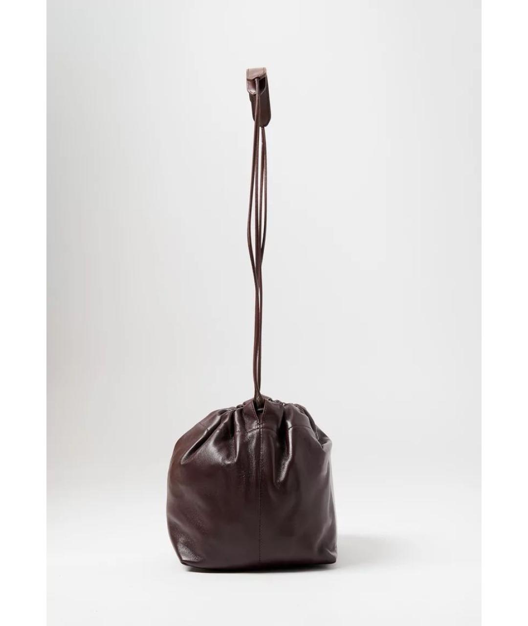 JIL SANDER Коричневая кожаная сумка через плечо, фото 3