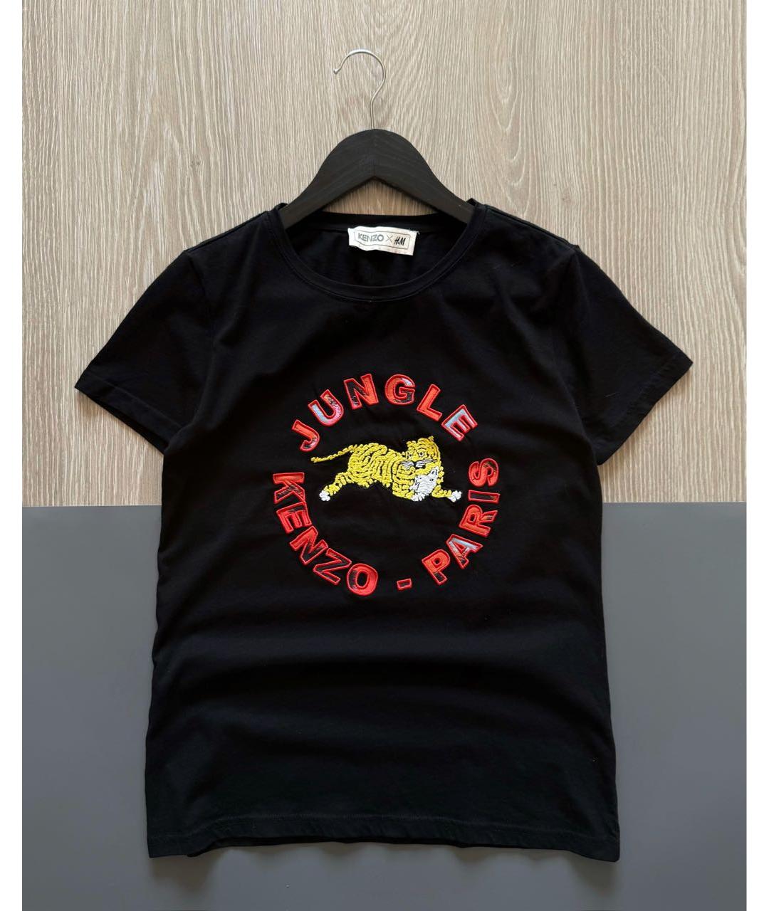 KENZO Черная хлопковая футболка, фото 5