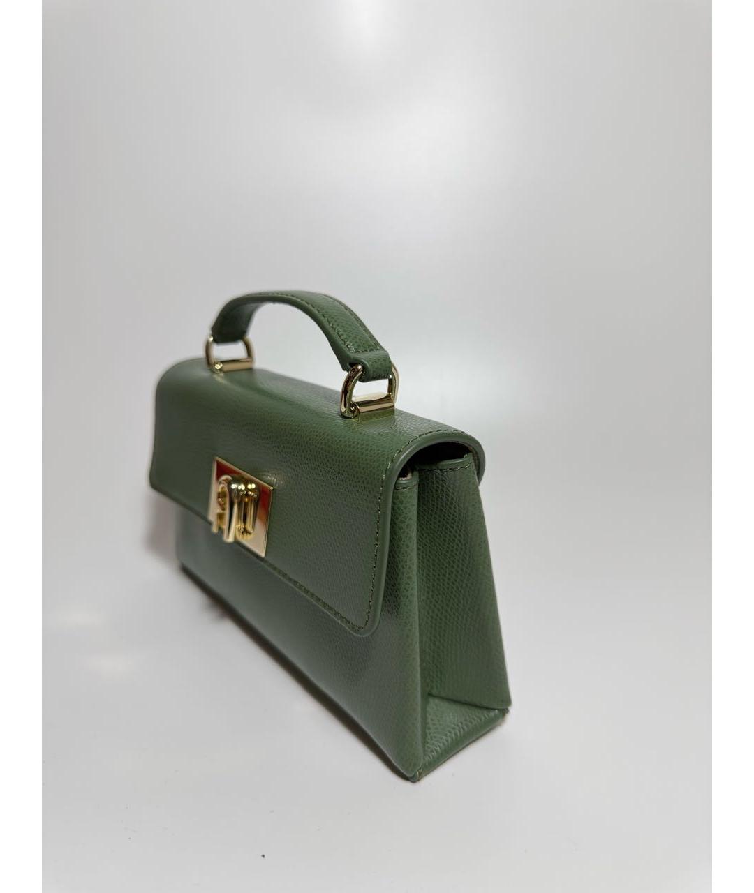 FURLA Зеленая кожаная сумка через плечо, фото 2