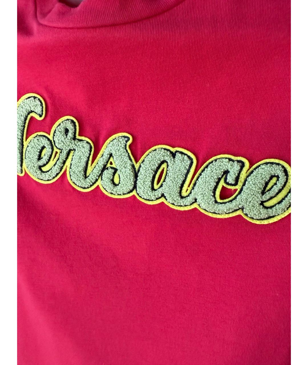 VERSACE Красная хлопковая детская футболка, фото 4