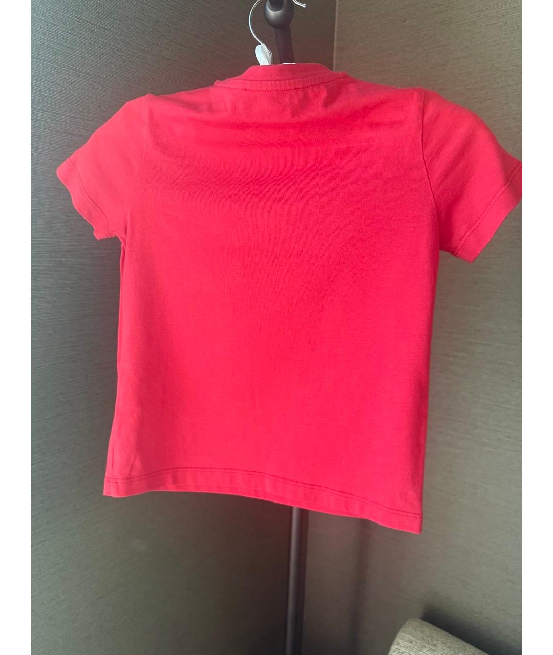 VERSACE Красная хлопковая детская футболка, фото 2