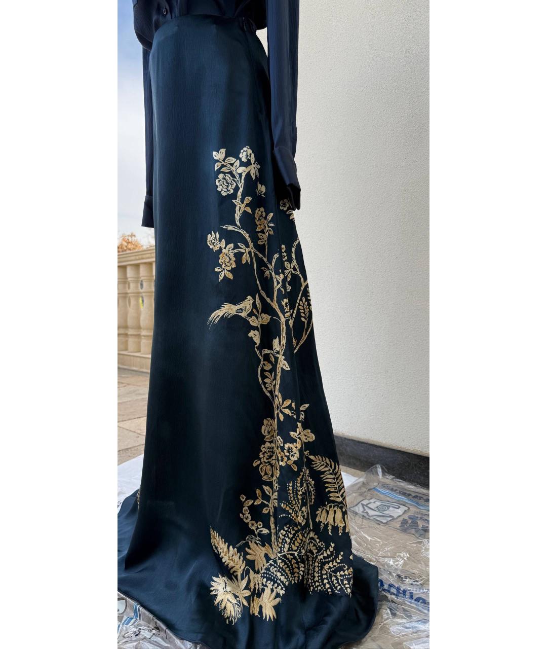 CHRISTIAN DIOR Синий шелковый костюм с юбками, фото 4