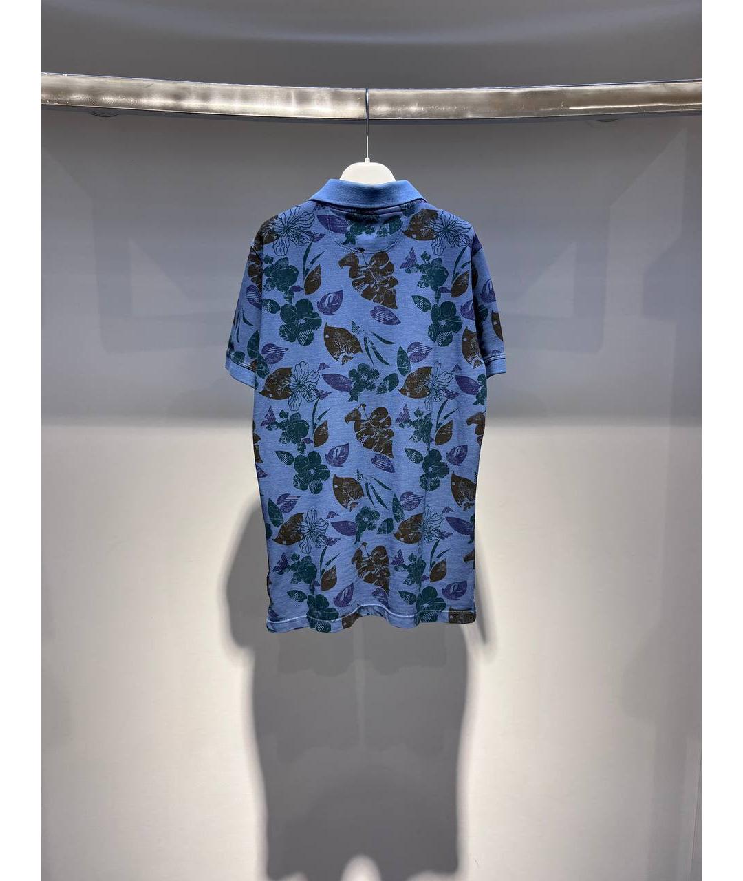 ARMANI JUNIOR Синяя хлопковая детская футболка, фото 3