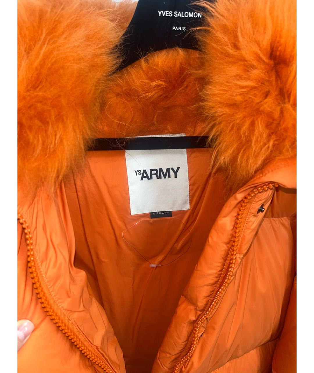ARMY YVES SALOMON Оранжевый пуховик, фото 3