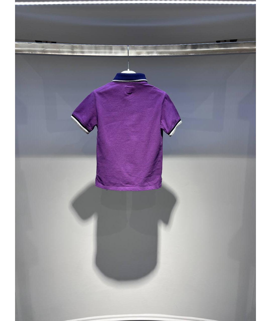 ARMANI JUNIOR Фиолетовая хлопковая детская футболка, фото 3
