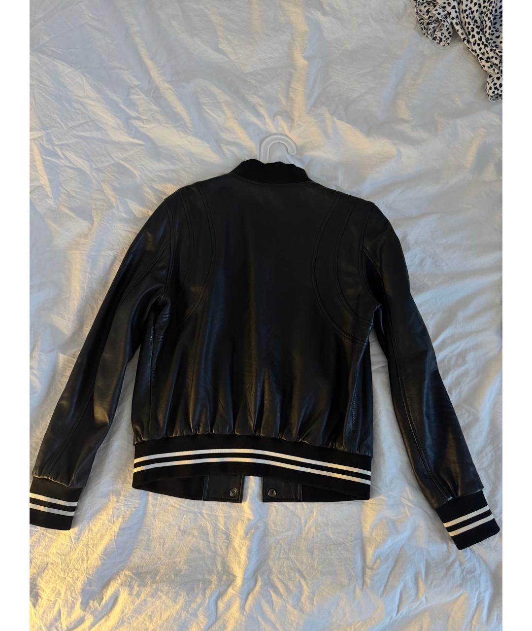 PIERRE BALMAIN Черная кожаная куртка, фото 2