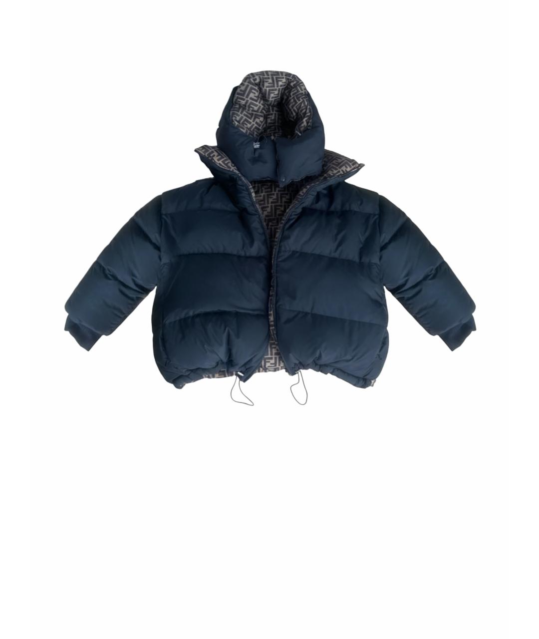 FENDI Черный полиэстеровый пуховик, фото 1