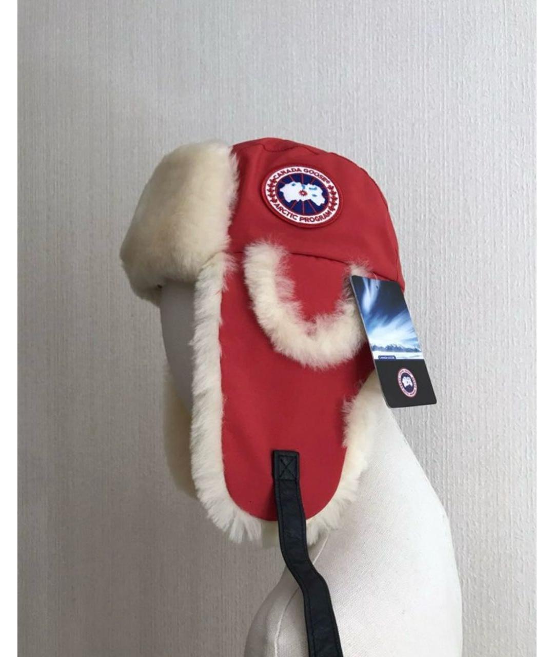 CANADA GOOSE Красная шерстяная шапка, фото 9