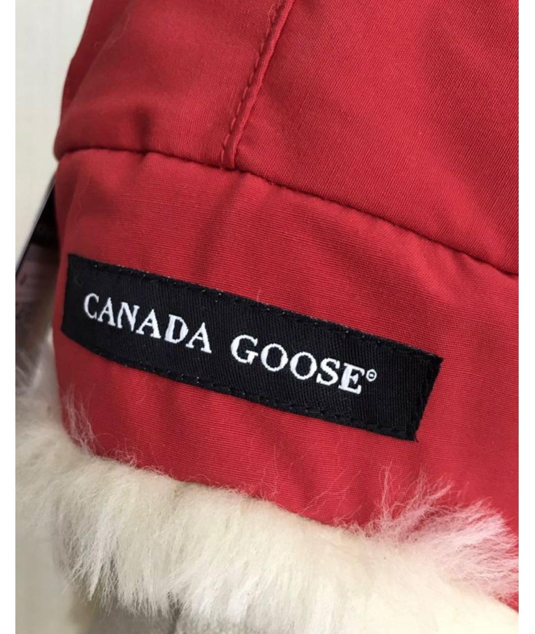 CANADA GOOSE Красная шерстяная шапка, фото 6