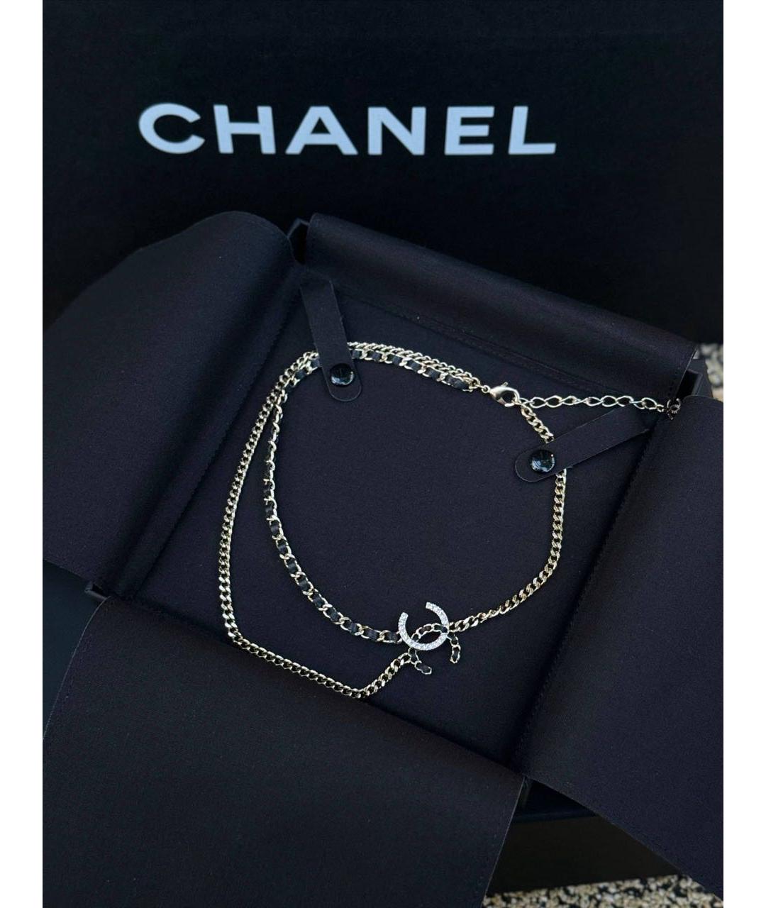 CHANEL Черное колье, фото 1