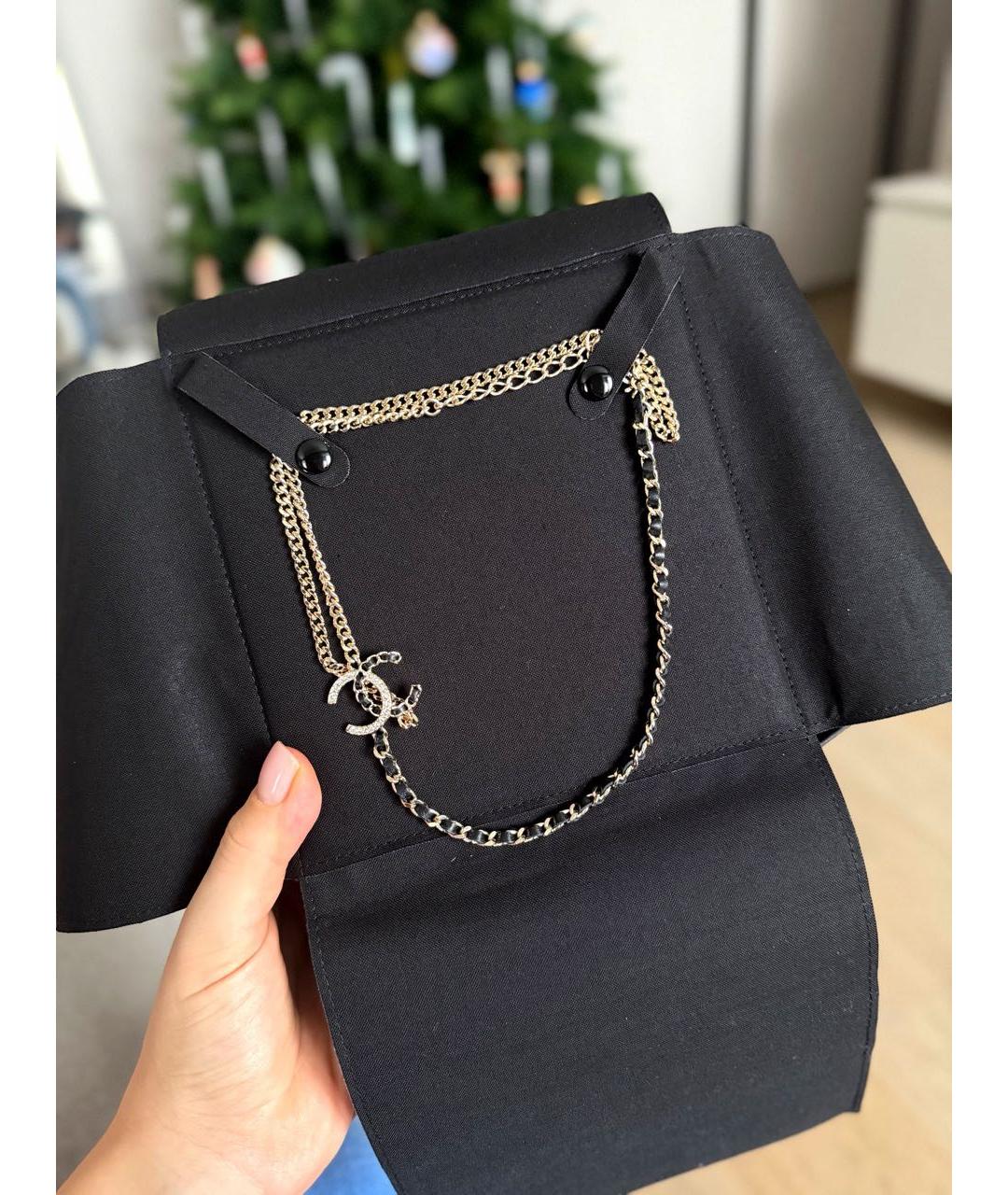 CHANEL Черное колье, фото 3