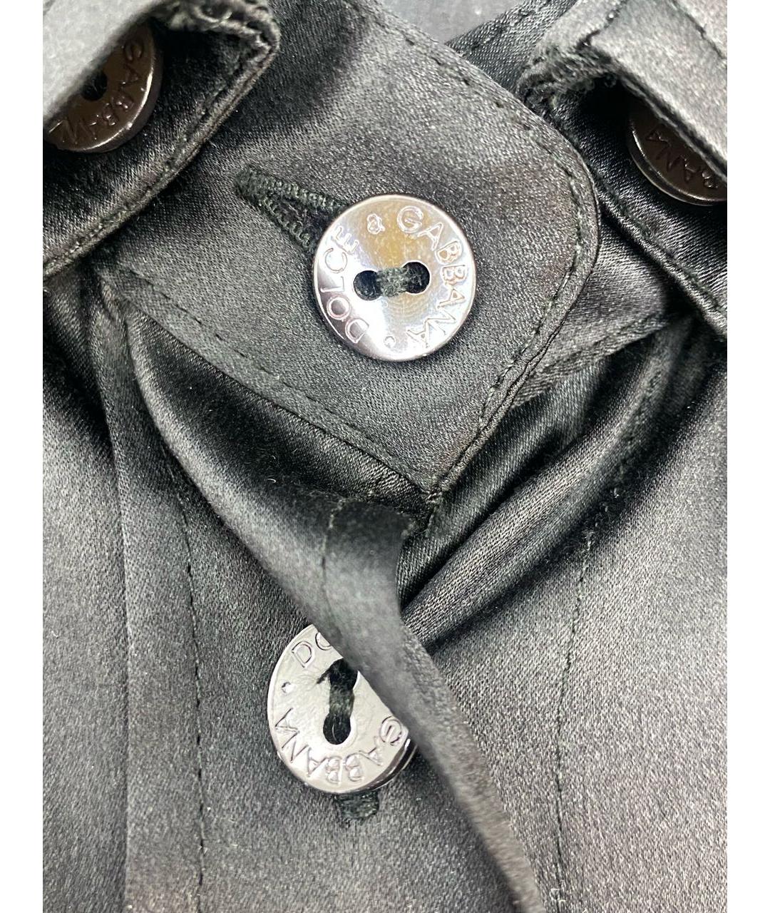 DOLCE&GABBANA Черная шелковая рубашка, фото 4