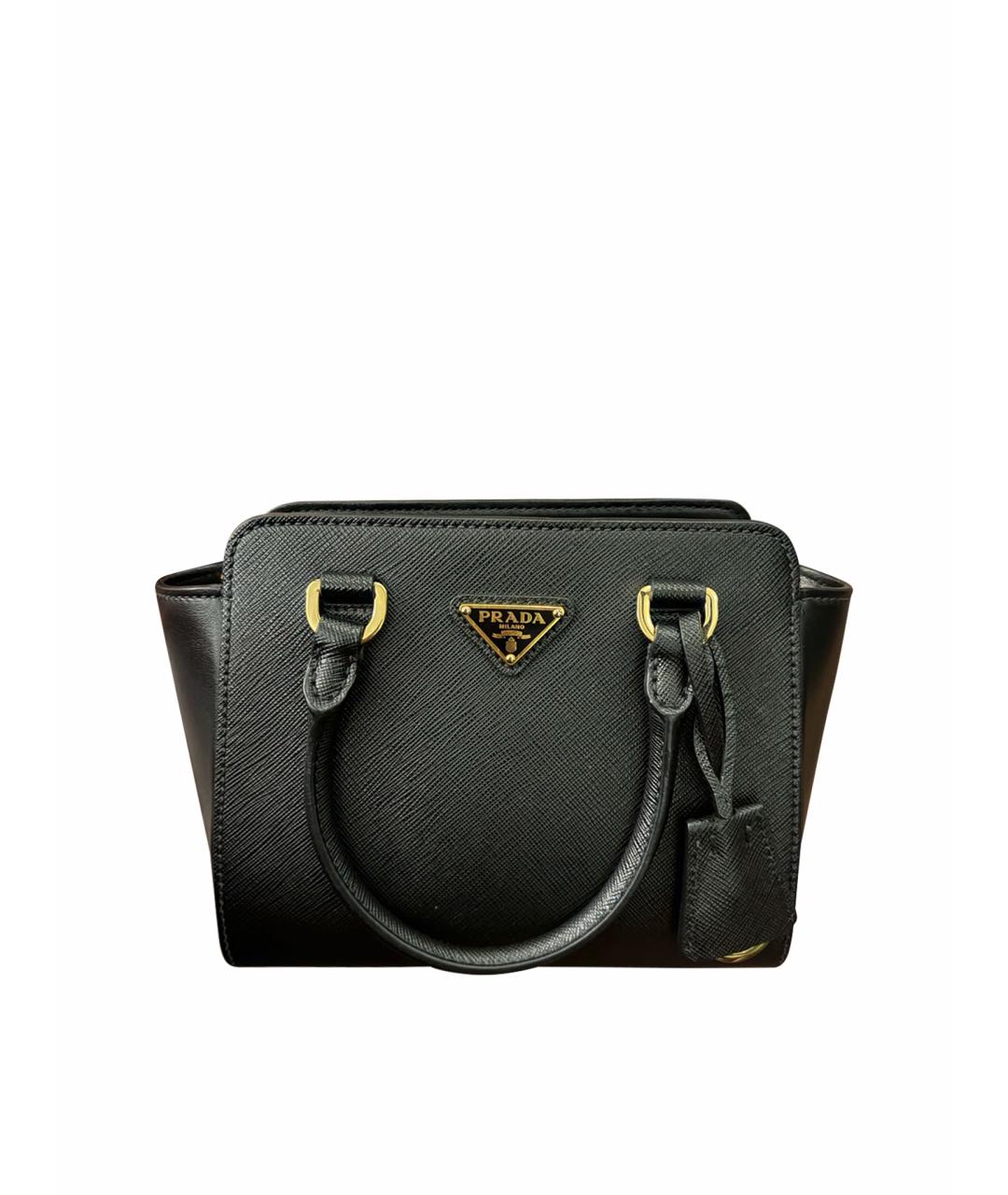 PRADA Черная кожаная сумка через плечо, фото 1