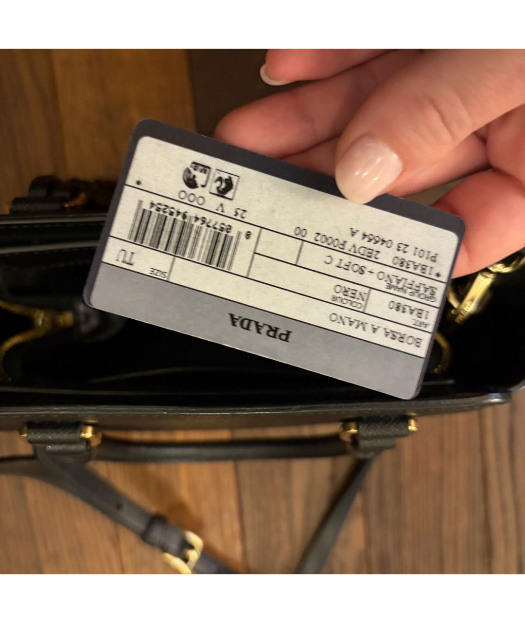 PRADA Черная кожаная сумка через плечо, фото 6