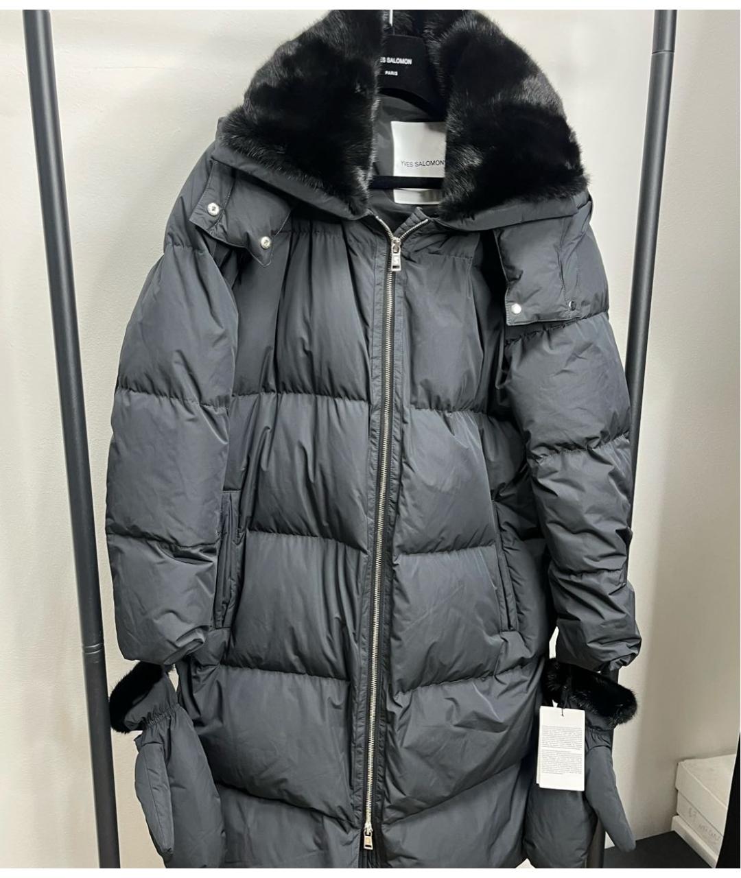 YVES SALOMON Черный пуховик, фото 5