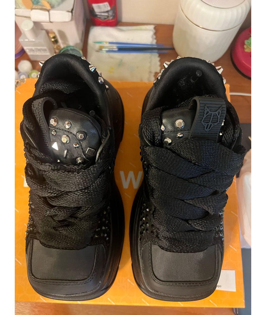 NAKED WOLF Черные текстильные кроссовки, фото 3