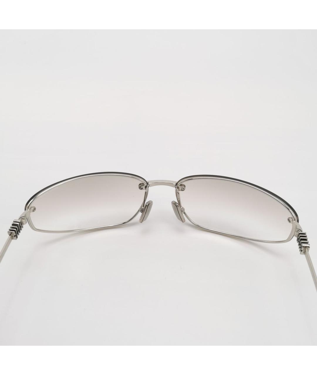 MIU MIU Серебряные металлические солнцезащитные очки, фото 6