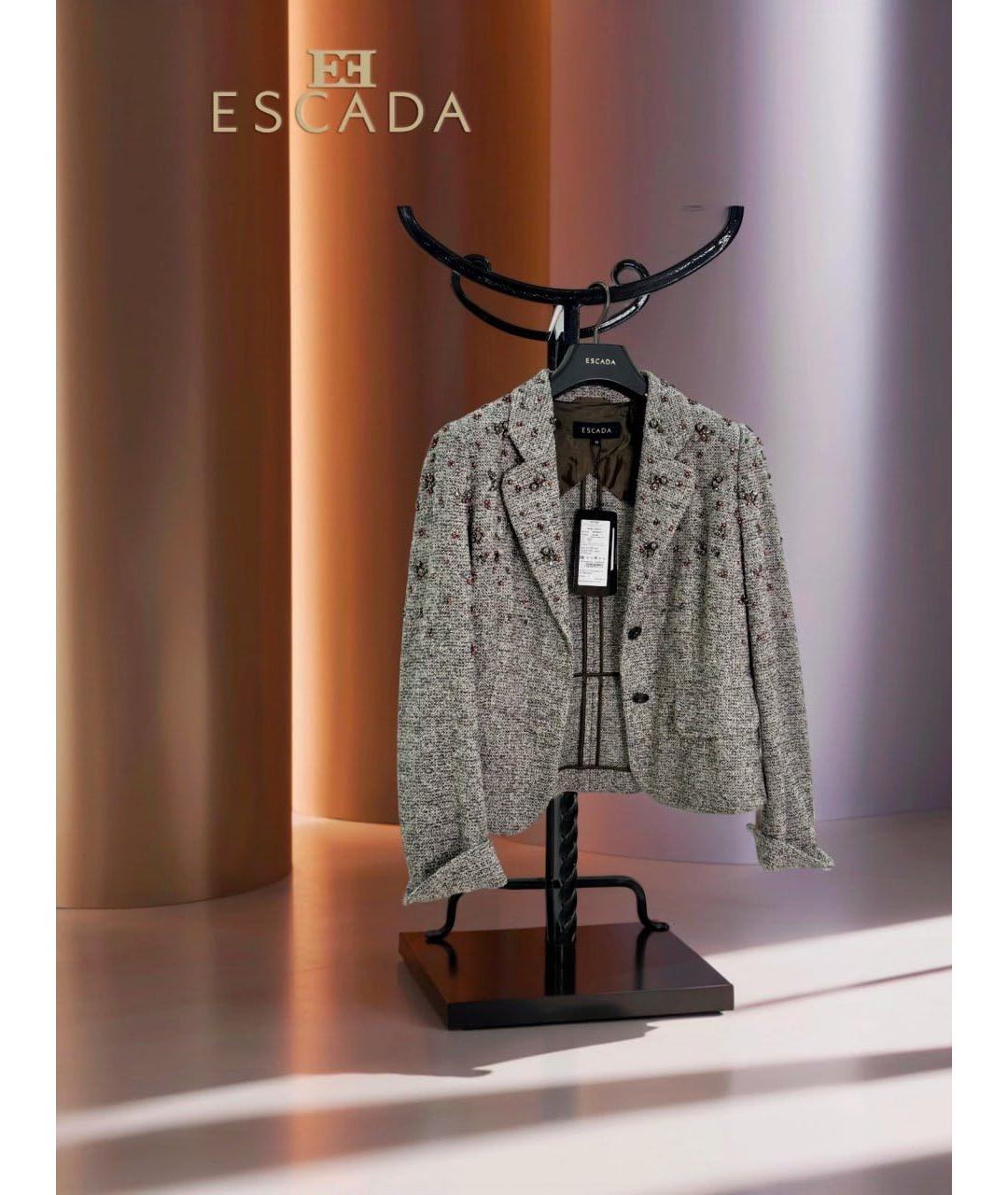 ESCADA Серый твидовый жакет/пиджак, фото 6