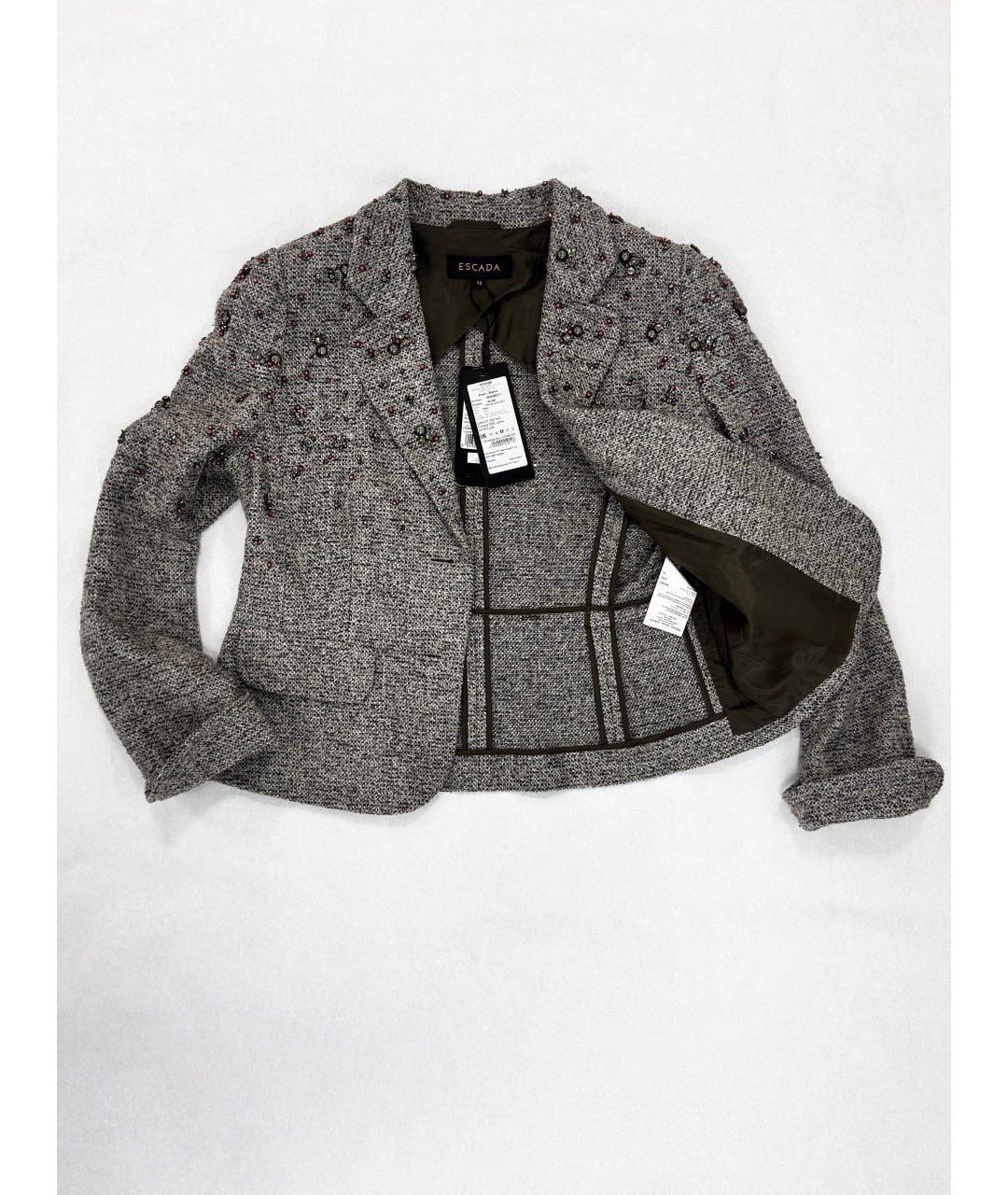 ESCADA Серый твидовый жакет/пиджак, фото 5
