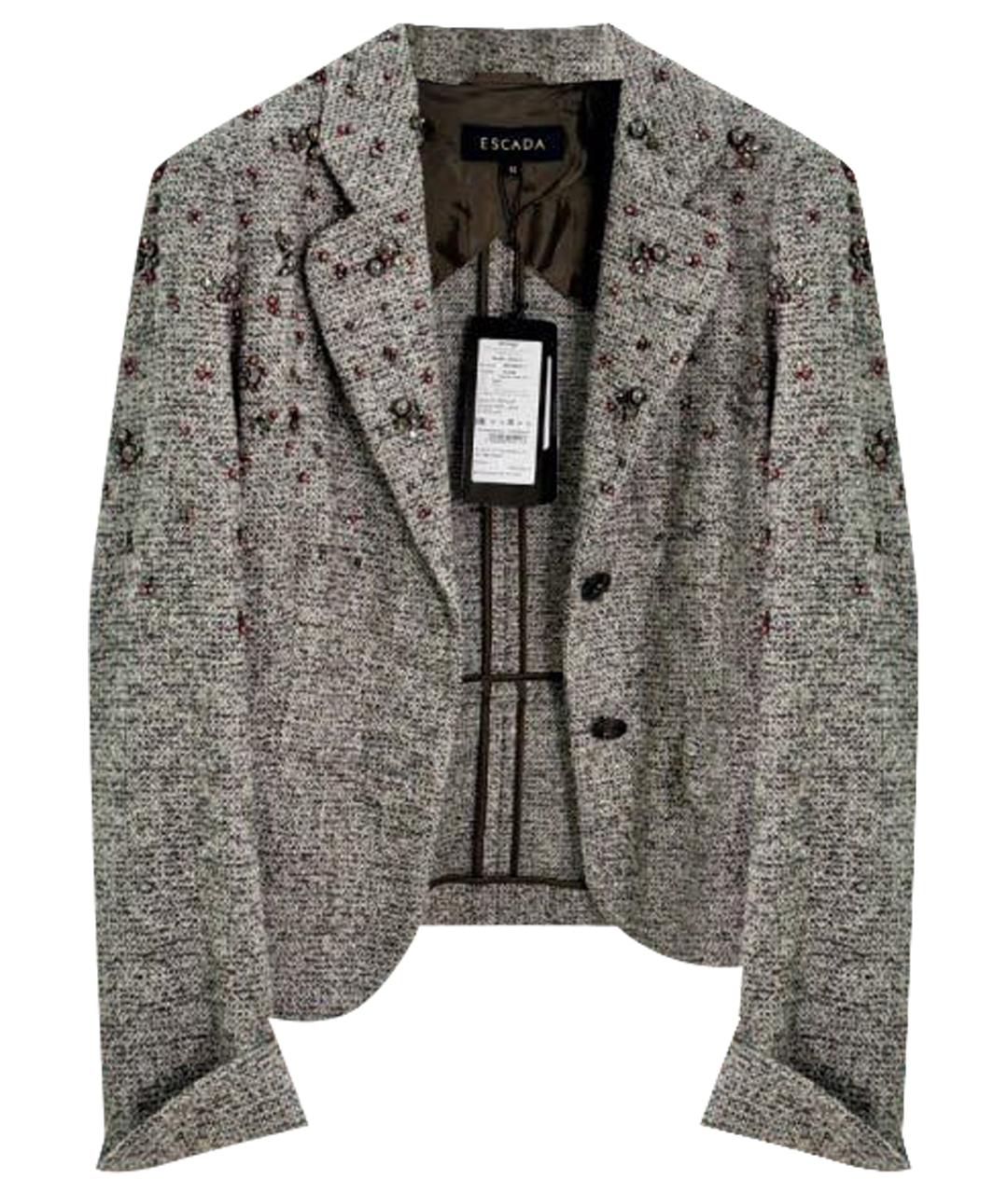 ESCADA Серый твидовый жакет/пиджак, фото 1
