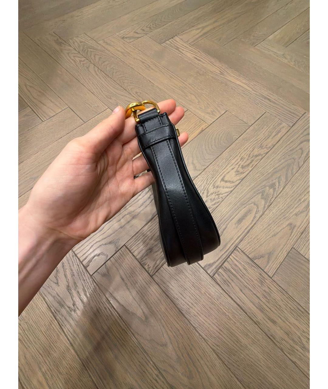 CELINE Черная кожаная сумка с короткими ручками, фото 2