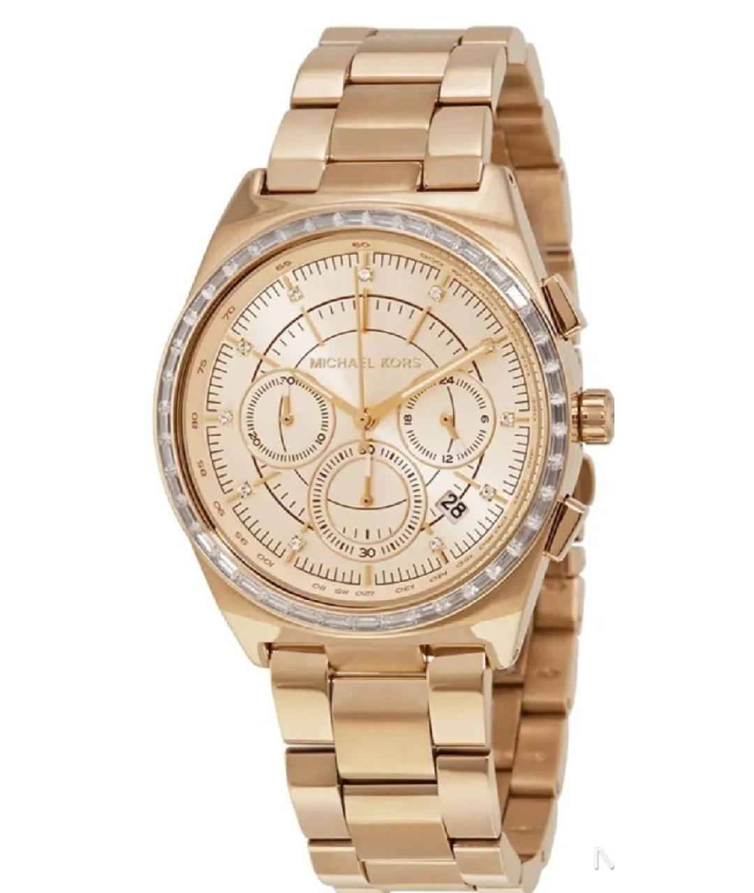 MICHAEL KORS Золотые стальные часы, фото 6