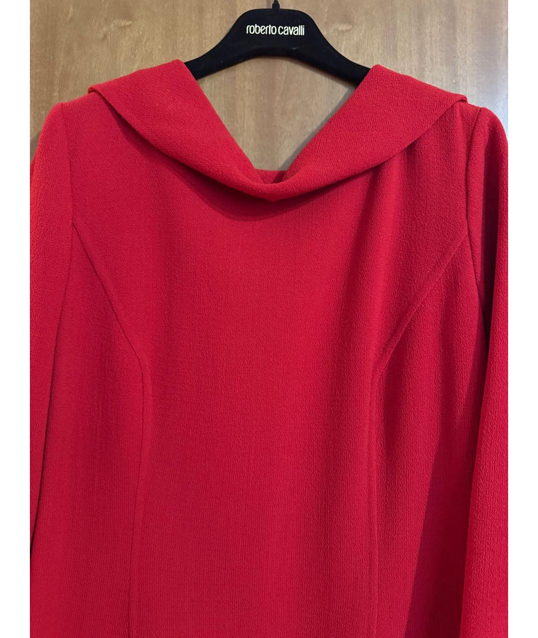 OSCAR DE LA RENTA Красное шерстяное платье, фото 4