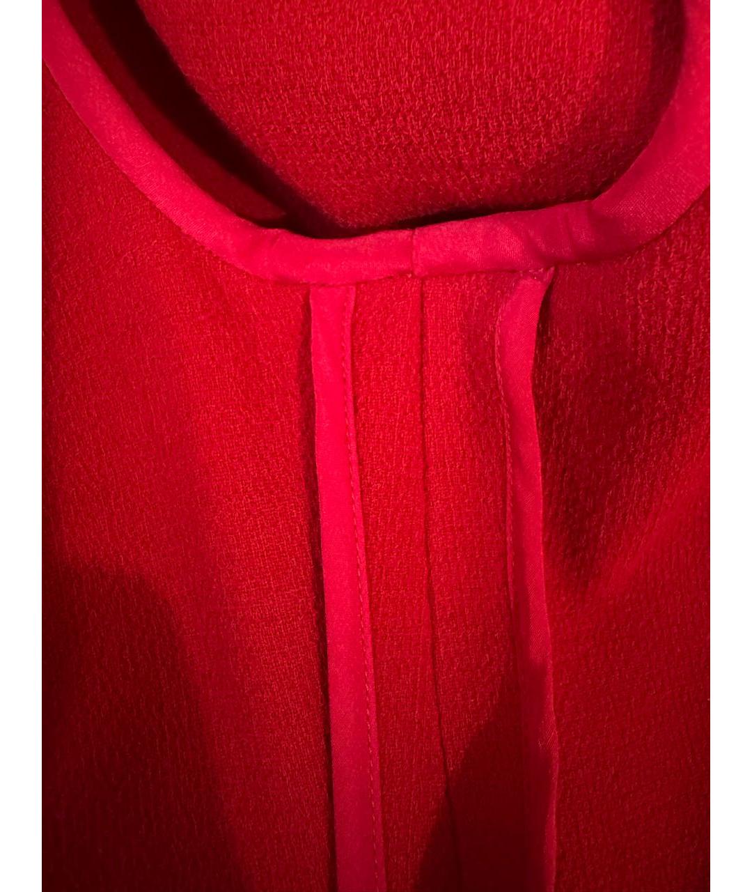OSCAR DE LA RENTA Красное шерстяное платье, фото 7