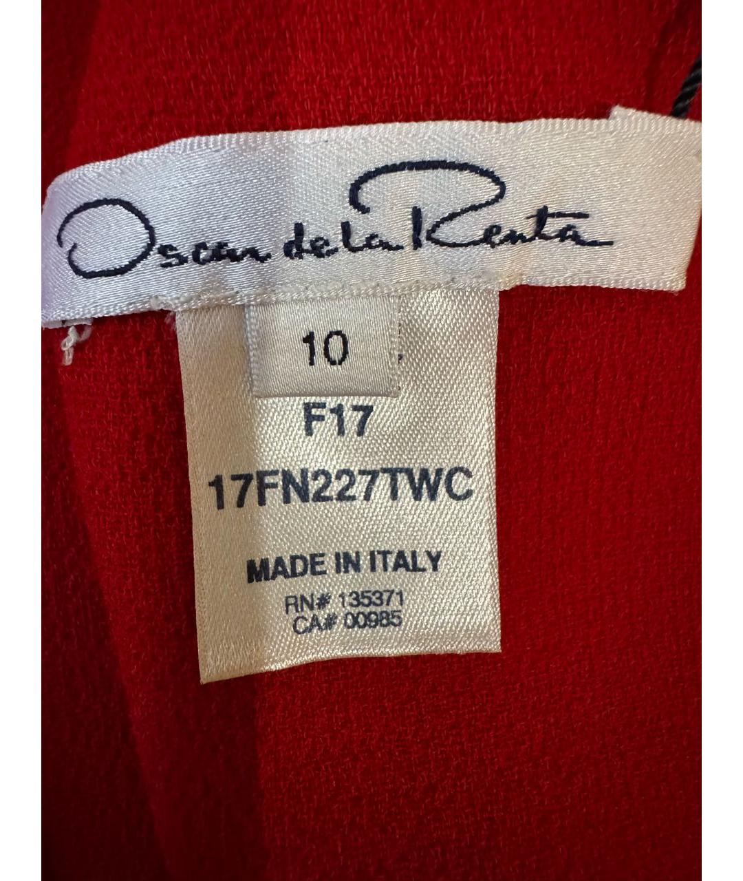 OSCAR DE LA RENTA Красное шерстяное платье, фото 5