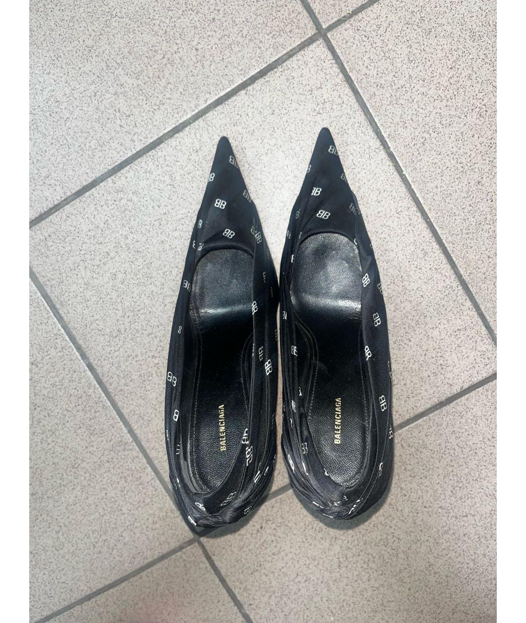 BALENCIAGA Черные текстильные туфли, фото 3